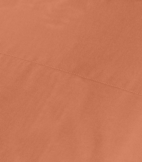 Orange Cotton Solid Half Sleeves Shirt