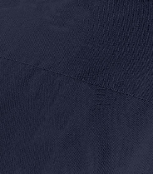 Navy Blue Men's Cotton Solid Half Sleeves Shirt