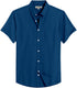 Royal Blue Cotton Solid Half Sleeves Shirt
