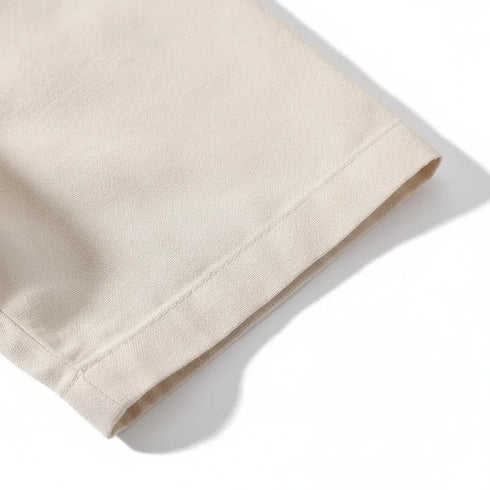 Beige Oxford Regular Fit Plain Shirt Half Sleeves