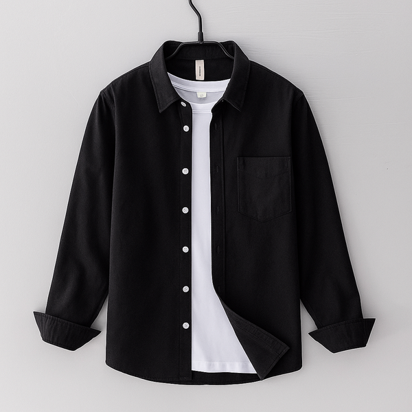 Black Full Sleeves Casual Shirt
