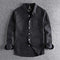 Black Stylish Mens Full Sleeves Shirt