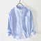 Sky Blue Chinese Collar Linen Slub Cotton Shirt