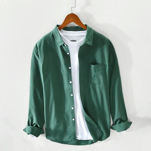Dark Green Full Sleeves Casual Shirt
