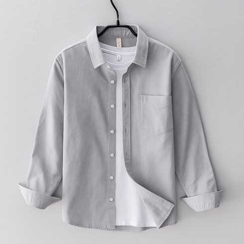 Grey Full Sleeves Casual Shirt