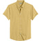 Mustard Cotton Solid Half Sleeves Shirt
