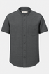 Men's Grey Cotton Solid Half Sleeves Casual Shirt