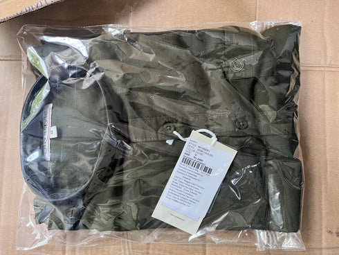 Black Chinese Collar Linen Slub Cotton Shirt