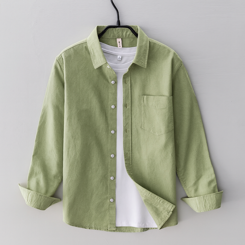 Olive Green Full Sleeves Casual Shirt