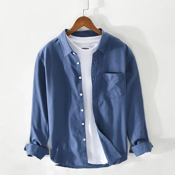 Navy Blue Full Sleeves Casual Shirt