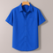 Royal Blue Oxford Regular Fit Plain Shirt Half Sleeves