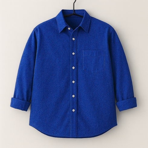 Men's Royal Blue Regular Fit Full Sleeves Shirt