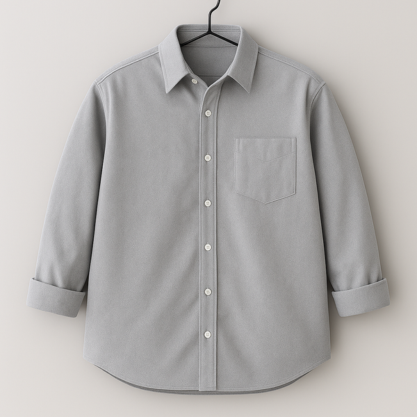 Men's Grey Regular Fit Full Sleeves Shirt