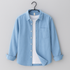 Light Blue Men's Long Sleeved Casual Shirt