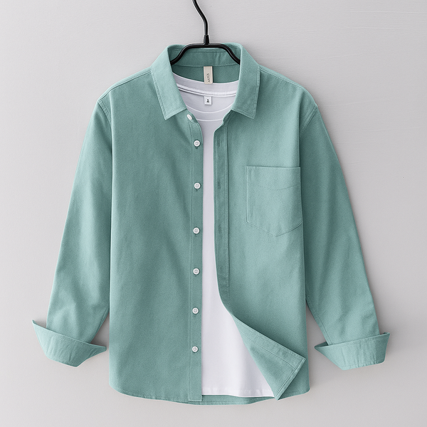 Sea Green Full Sleeves Casual Shirt