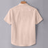 Coral Linen Cotton Regular Fit Plain Half Shirt