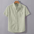 Pastel Linen Cotton Regular Fit Plain Half Shirt