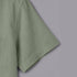 Olive Green Linen Cotton Regular Fit Plain Half Shirt