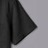 Black Linen Cotton Regular Fit Plain Half Shirt