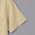 Beige Linen Cotton Regular Fit Plain Half Shirt