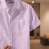 Rose Linen Cotton Regular Fit Plain Half Shirt