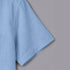 Sky Blue Linen Cotton Regular Fit Plain Half Shirt