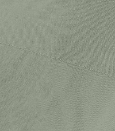 Military Green Cotton Solid Half Sleeves Shirt