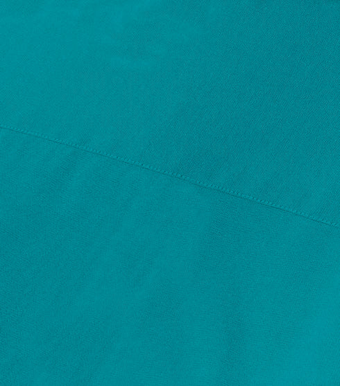 Turquoise Cotton Solid Half Sleeves Shirt