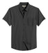 Men's Black Cotton Solid Half Sleeves Shirt