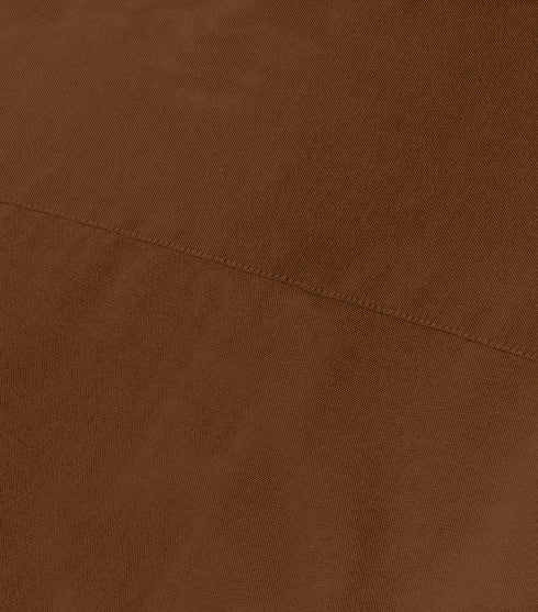 Brown Cotton Solid Half Sleeves Shirt