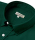 Army Green Cotton Solid Half Sleeves Shirt