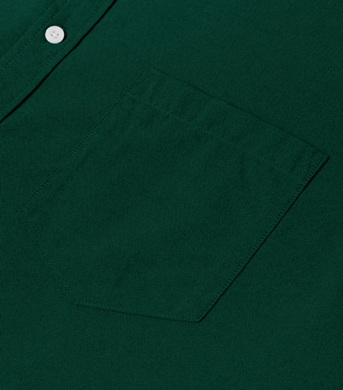 Army Green Cotton Solid Half Sleeves Shirt