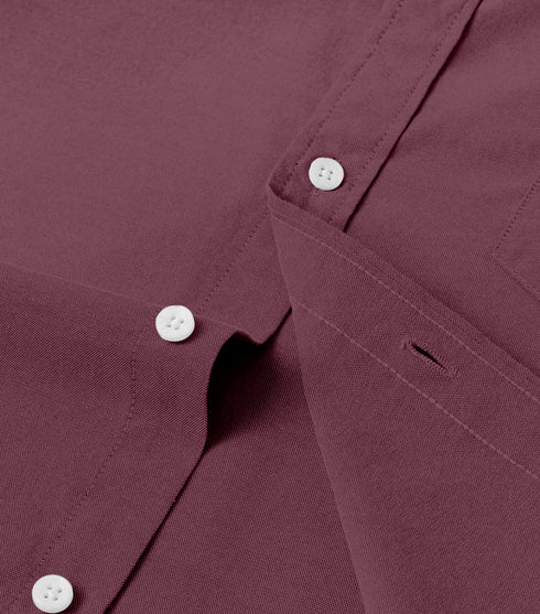 Dark Chocolate Cotton Solid Half Sleeves Shirt