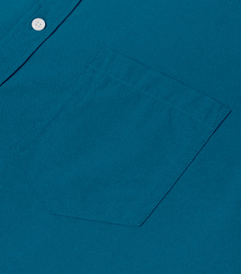 Air Force Blue Cotton Solid Half Sleeves Shirt