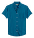Air Force Blue Cotton Solid Half Sleeves Shirt
