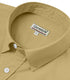 Camel Cotton Solid Half Sleeves Shirt