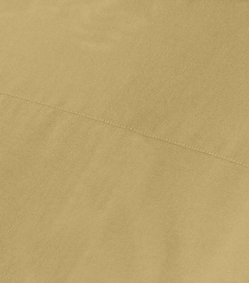 Camel Cotton Solid Half Sleeves Shirt