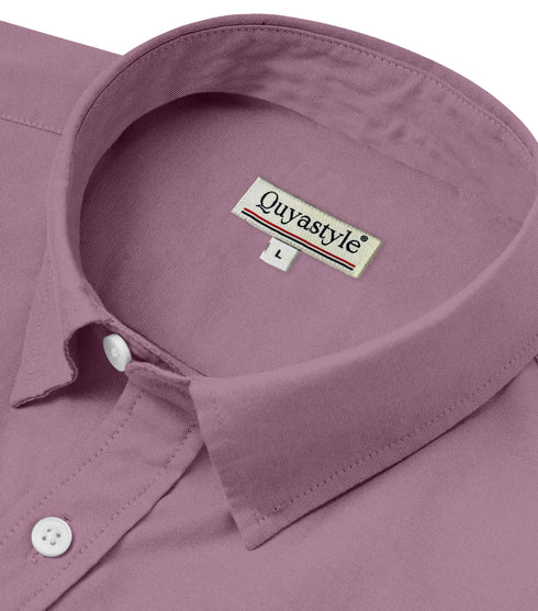 Purple Cotton Solid Half Sleeves Shirt