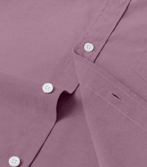 Purple Cotton Solid Half Sleeves Shirt