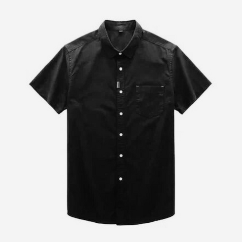 Men's Black Regular Fit Full Sleeves Shirt