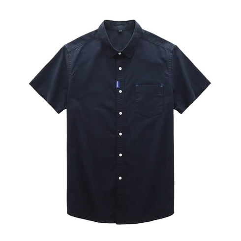 Men's Navy Blue Regular Fit Full Sleeves Shirt
