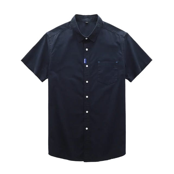 Men's Navy Blue Regular Fit Full Sleeves Shirt
