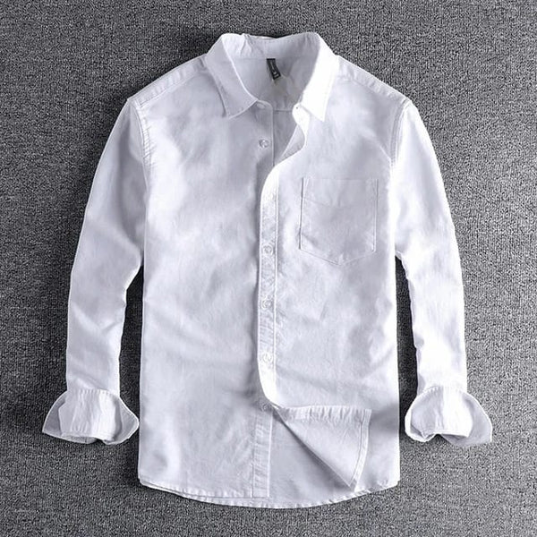 White Stylish Mens Full Sleeves Shirt