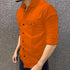 Men's Cargo Stylish Cotton Solid Slim Fit Full Sleeves Shirt